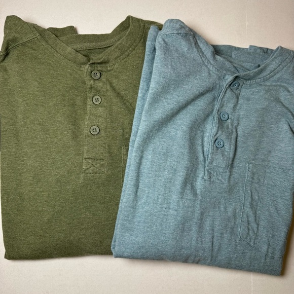 Red Head Brand Co. Long Sleeve Blue & Green Tee Shirts - Picture 1 of 13